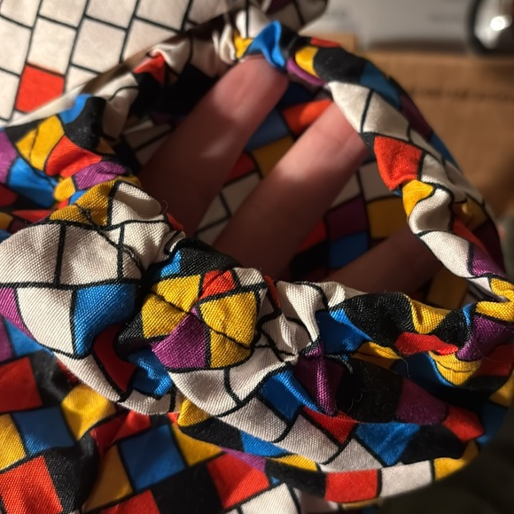 Homemade Tetris Print Peplum Blouse Small - Picture 11 of 14